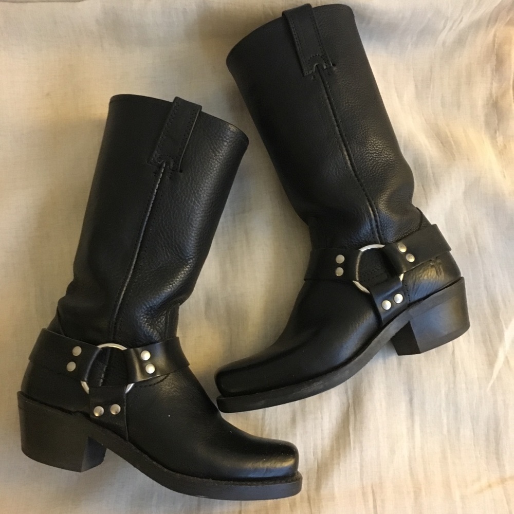 Frye Phillip Moto Harness Boots, size 6